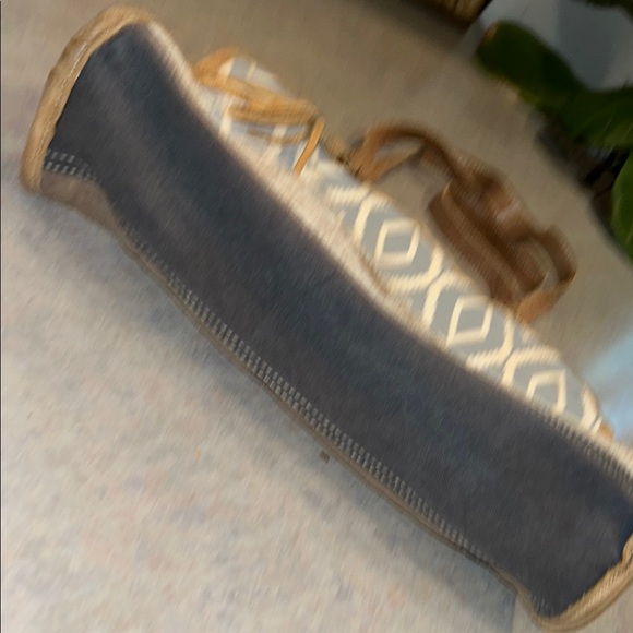 Myra Bag Geometric Brown and Gray Tote - Picture 6 of 7